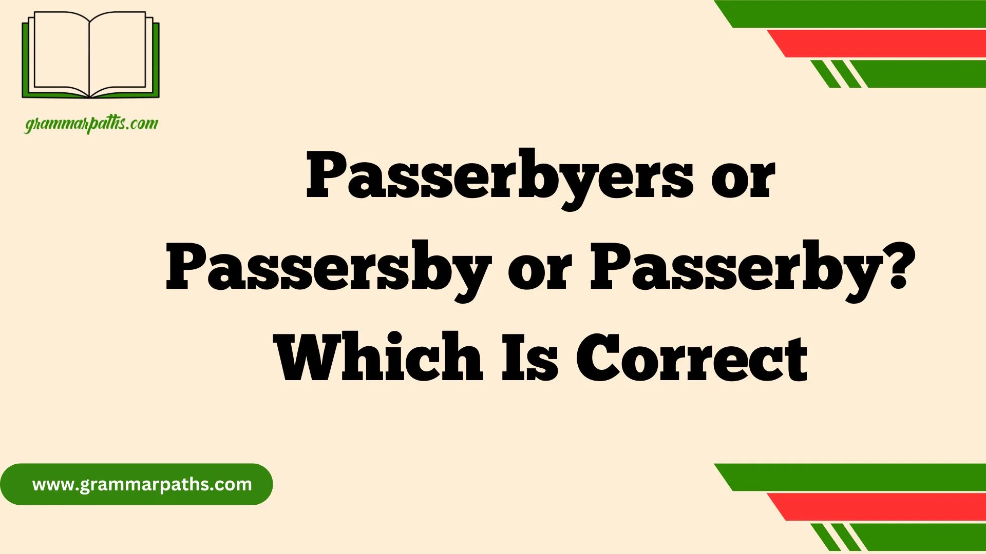 Passerbyers or Passersby or Passerby? Which Is Correct
