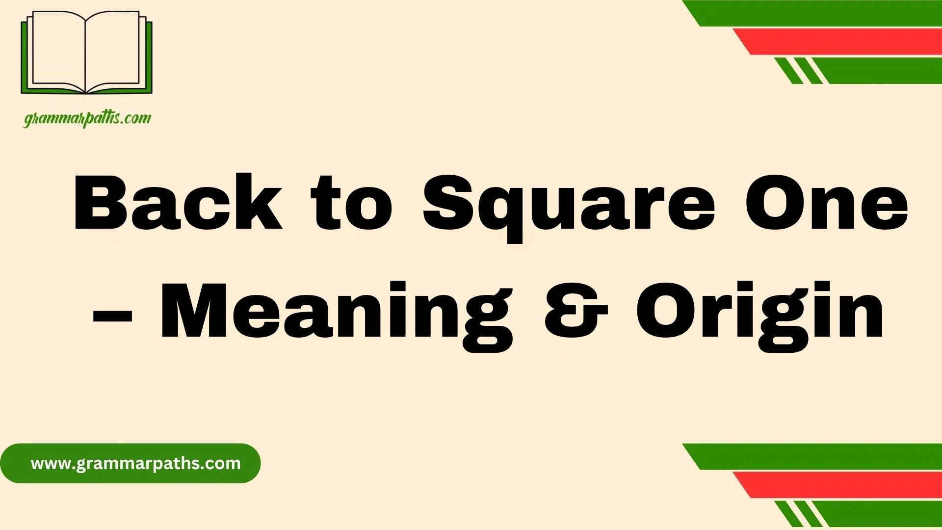 Back to Square One – Meaning & Origin