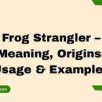 Frog Strangler – Meaning, Origins, Usage & Examples