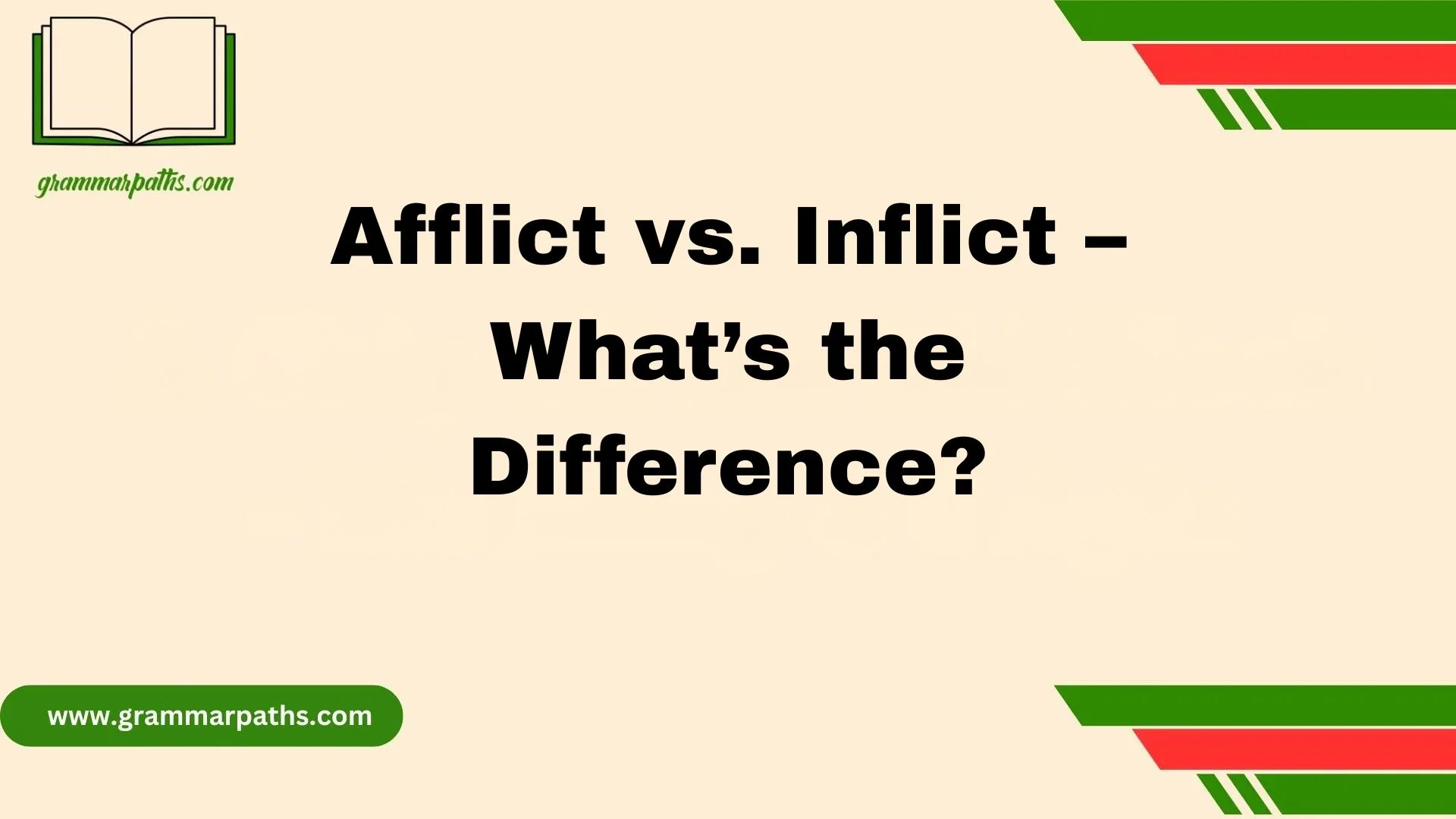 Afflict vs. Inflict – What’s the Difference?