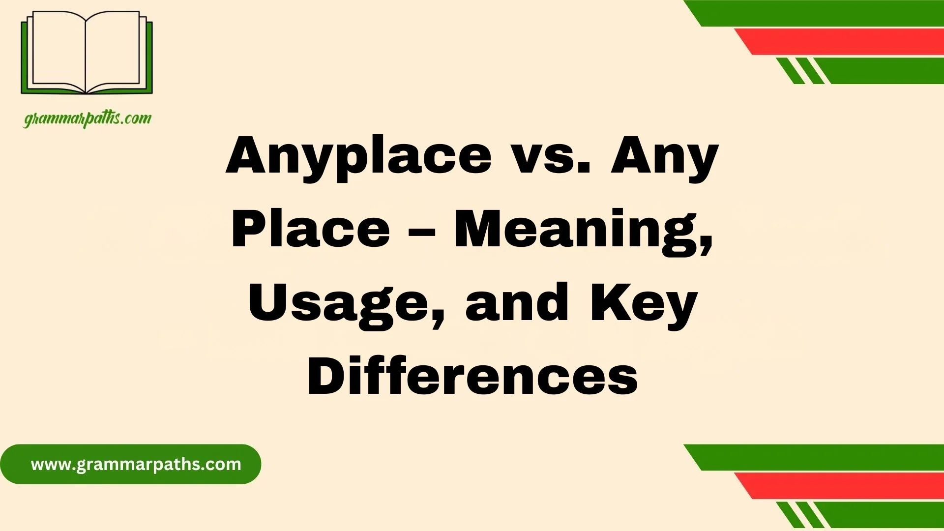 Anyplace vs. Any Place – Meaning, Usage, and Key Differences