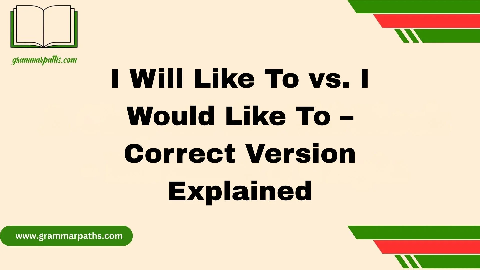 I Will Like To vs. I Would Like To – Correct Version Explained