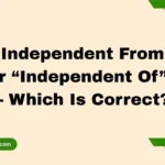“Independent From” or “Independent Of”? – Which Is Correct?