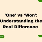 ‘One’ vs ‘Won’: Understanding the Real Difference