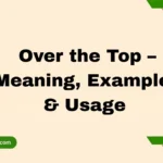 Over the Top – Meaning, Examples & Usage 
