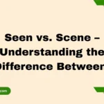 Seen vs. Scene – Understanding the Difference Between